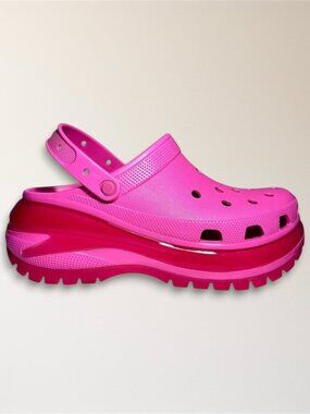 Crocs Mega Crush Platform Clog Juice Pink Comfort Casual Mens 13 Travel Resort